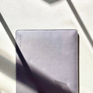Matte Charcoal Vegan Leather Laptop Sleeve